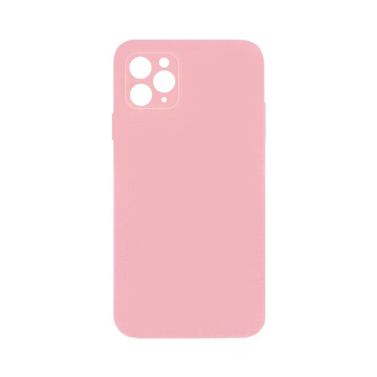 Capa de Silicone com Moldura de Câmera para Apple iPhone 11 Pro Max Rosa